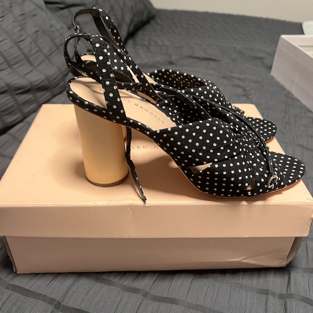 NEW Loeffler Randall polka dot heels Size 9.5 - Picture 5 of 6